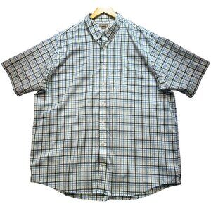 Duluth Trading Men's Trim Fit Button Down Shirt Short Sleeve Size 3XL Mult Plaid
